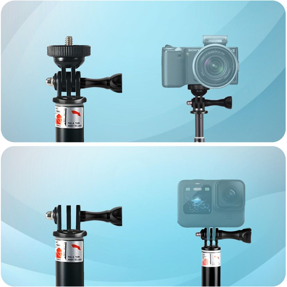 Stylowy Selfie Stick Tech-Protect GA100 funkcjonalność, Czarny